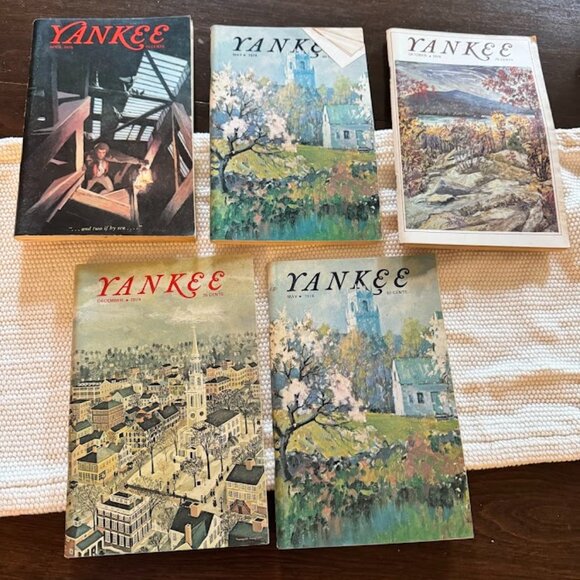 Vintage Yankee Magazine 1974-1975 Lot of 5 - Picture 1 of 4
